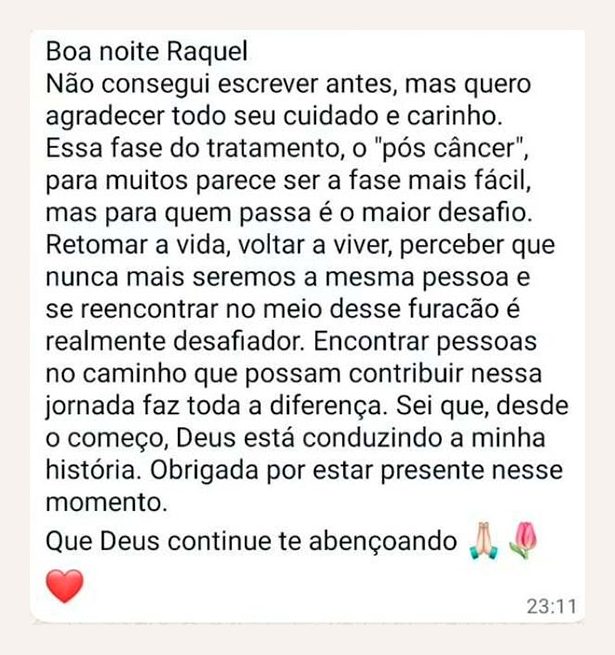 Depoimento de paciente 16